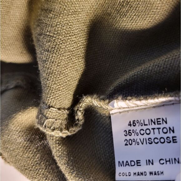 Mint Vanilla 46% linen Women's Shorts size: 6 green fatigue Pre-owned - Picture 6 of 7